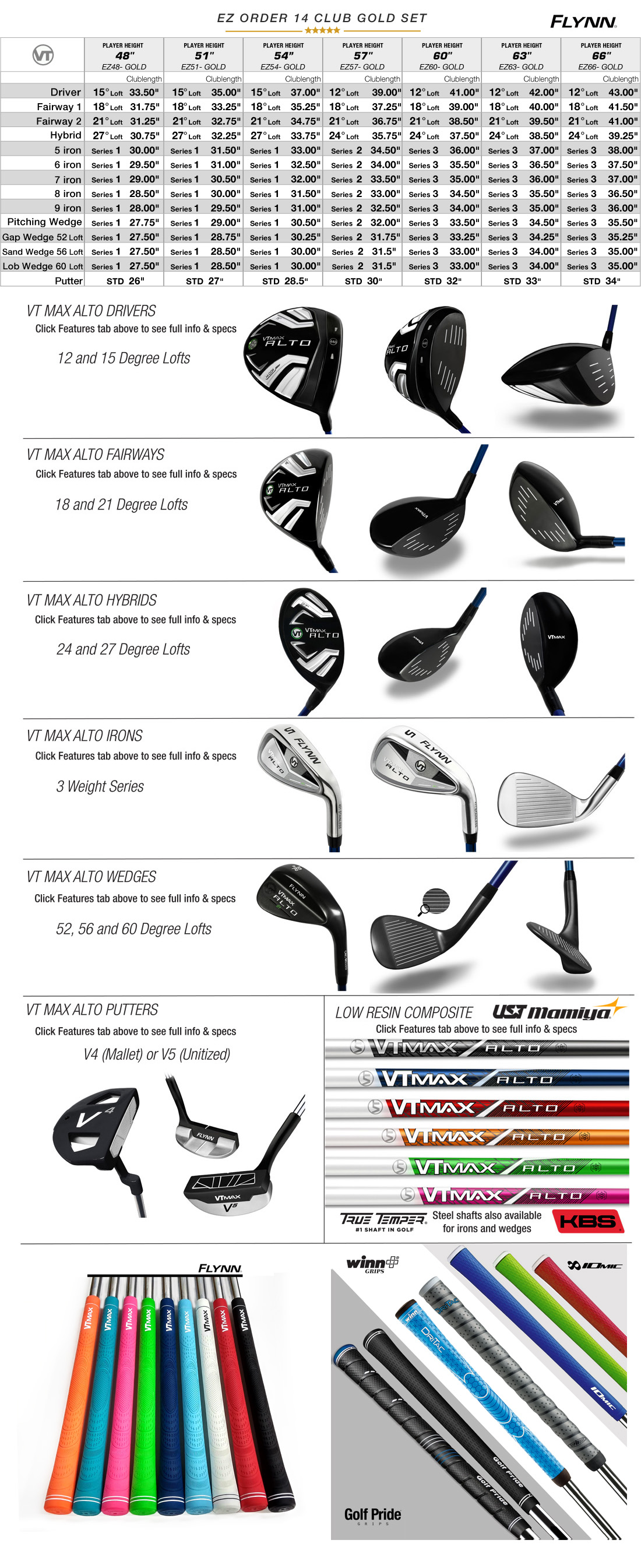 Junior Golf shafts